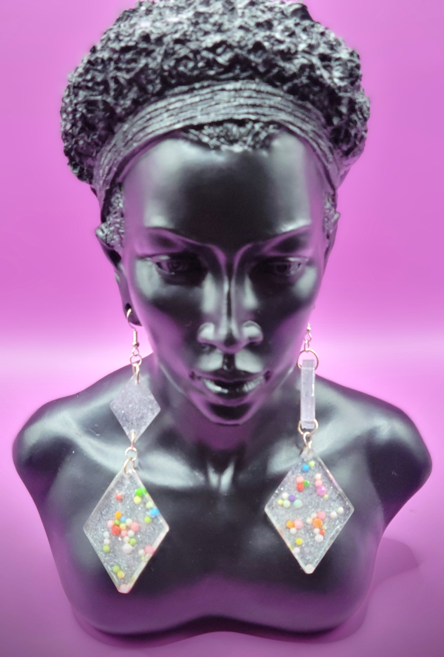 Diamond confetti earrings