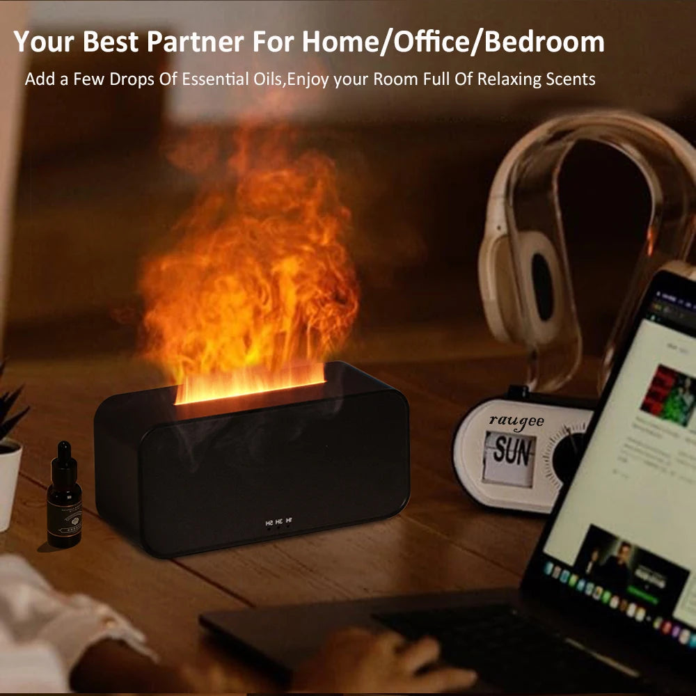 Mini Flame Automatic Fragrance Diffuser Home Humidifier With LED Light