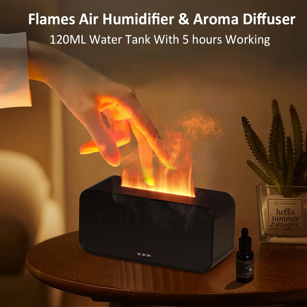 Mini Flame Automatic Fragrance Diffuser Home Humidifier With LED Light