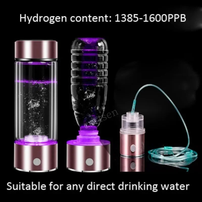 SPE/PEM Portable Hydrogen Generator Water Filter Ionizer Bottle
