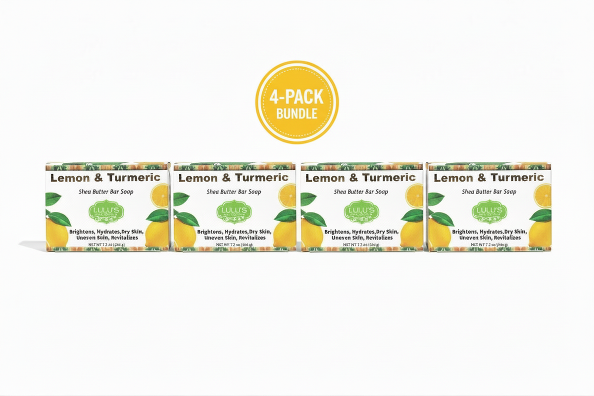 Lemon Turmeric Shea Butter Bar Soap – Brightening for Dark Spots & Uneven Tone