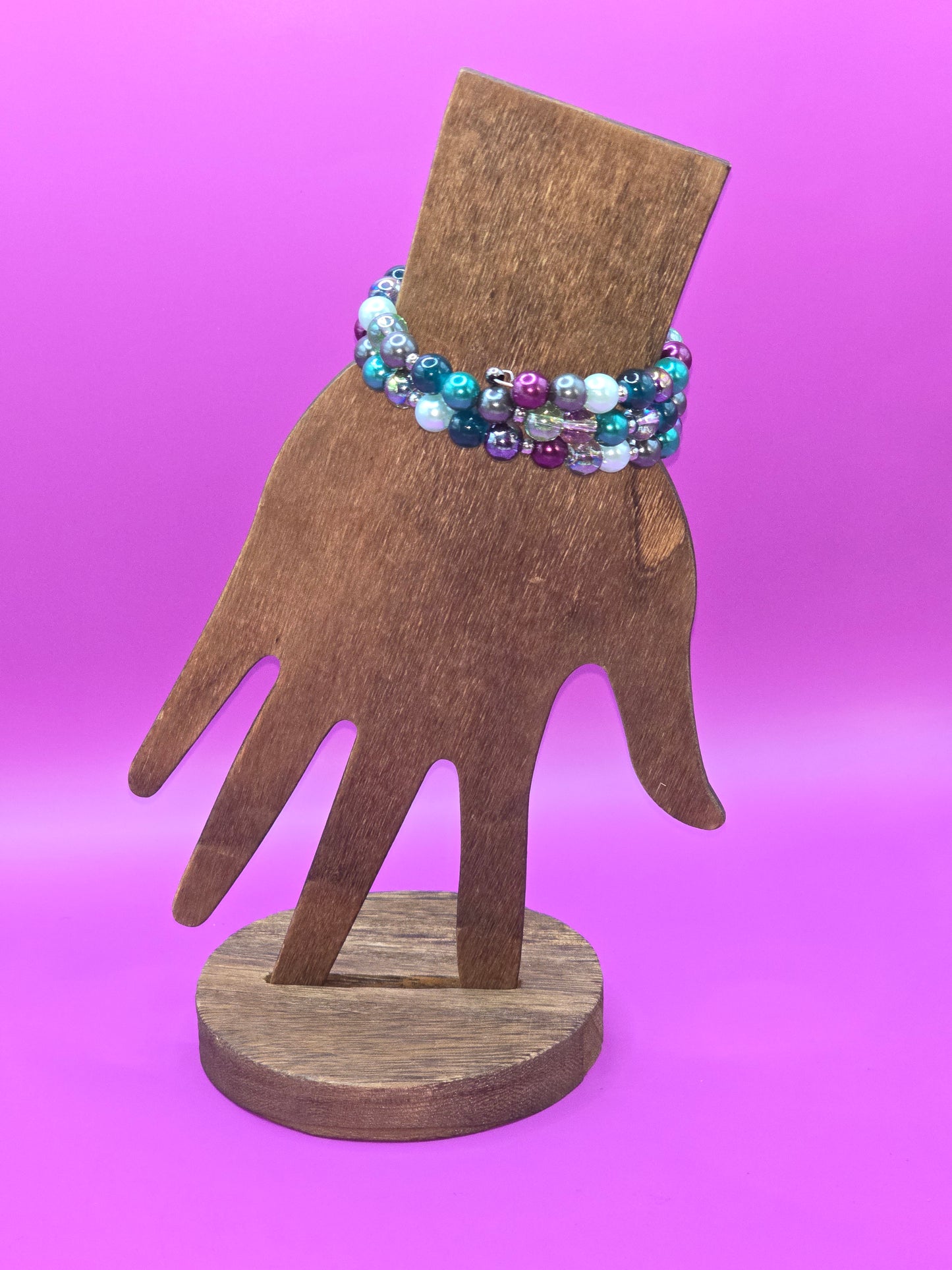 Teal & Purple Wrap Bracelet