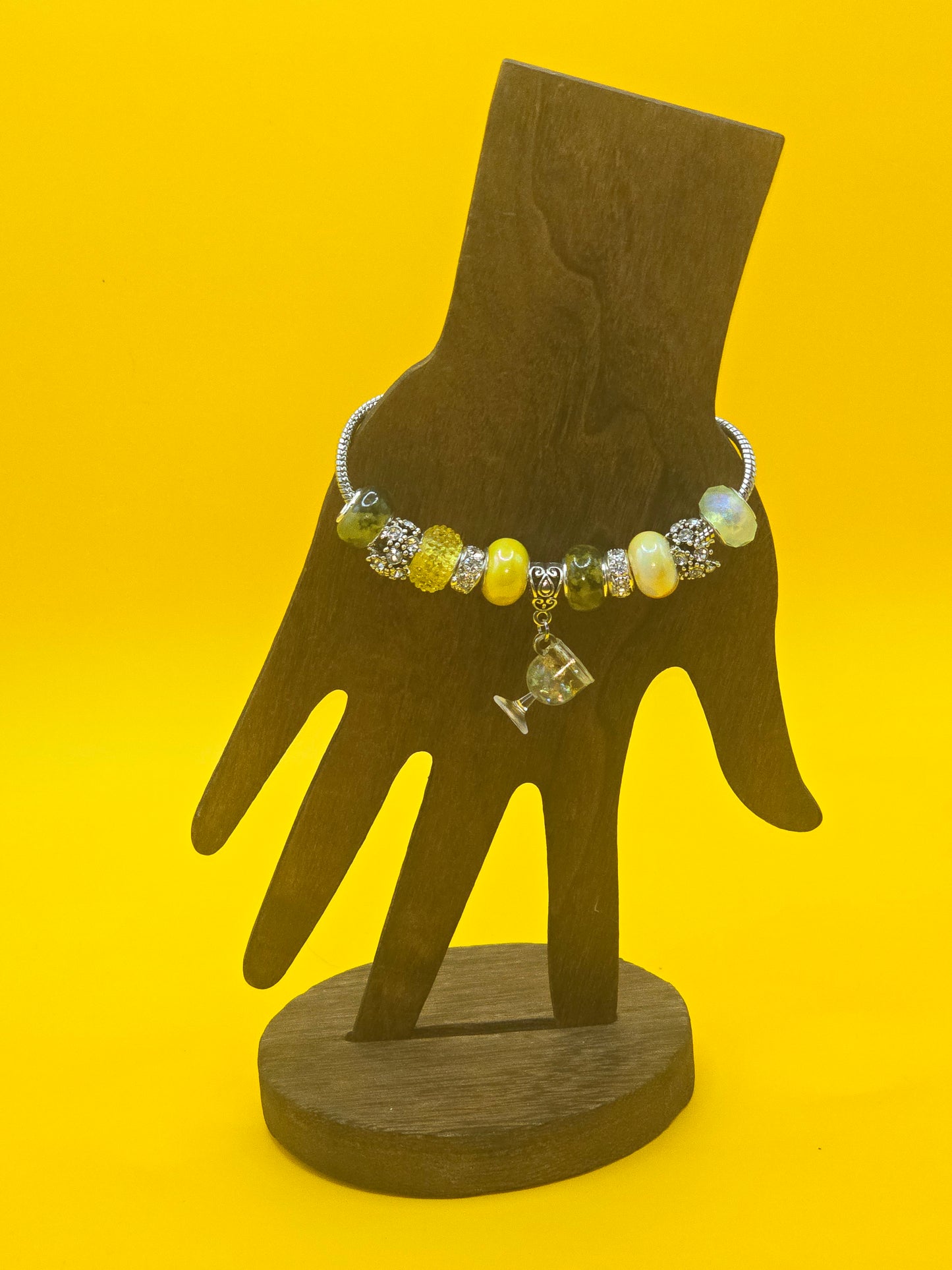 Yellow Drink Charm Bracelet