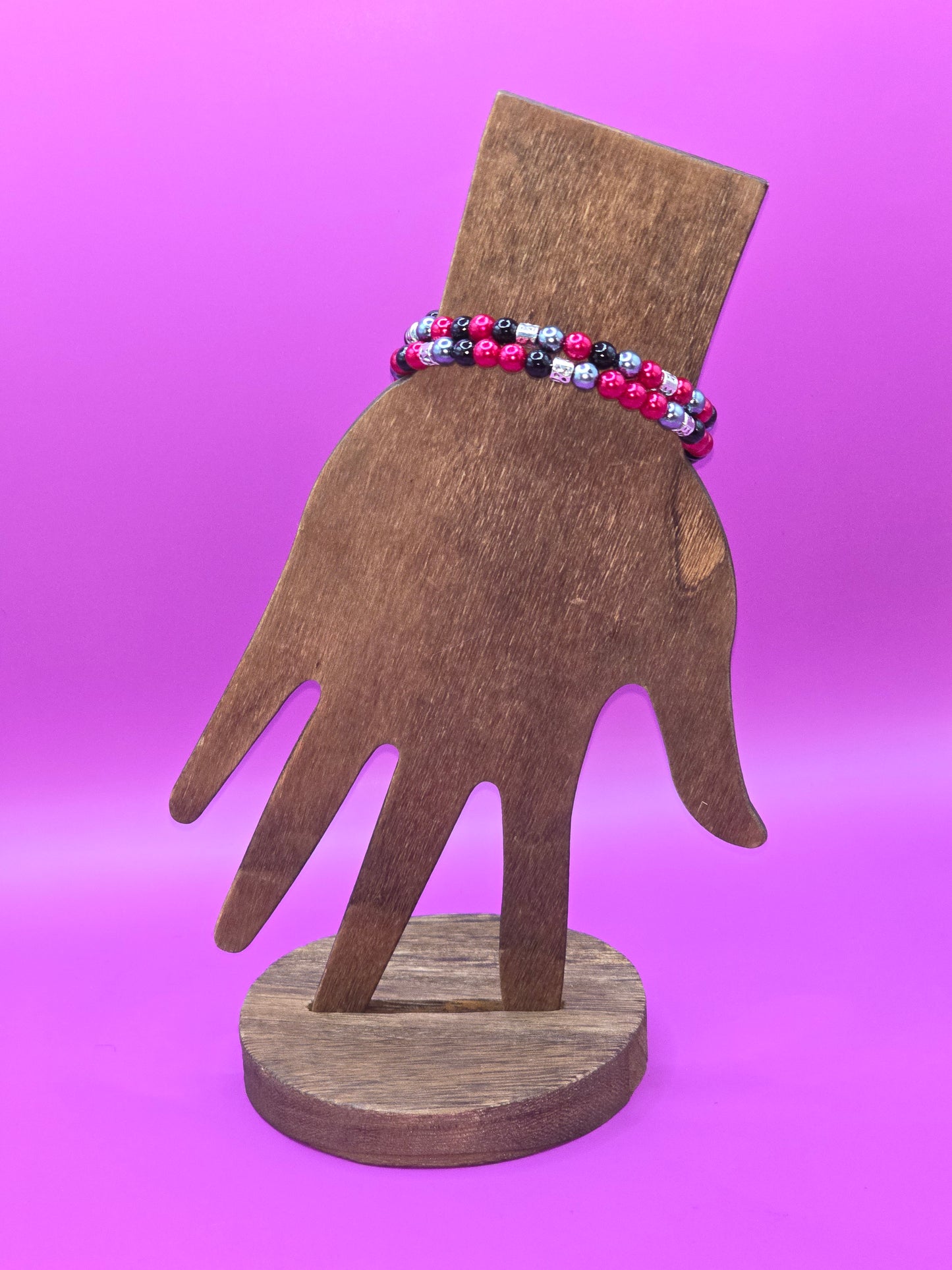 Red Pearl Wrap Bracelet