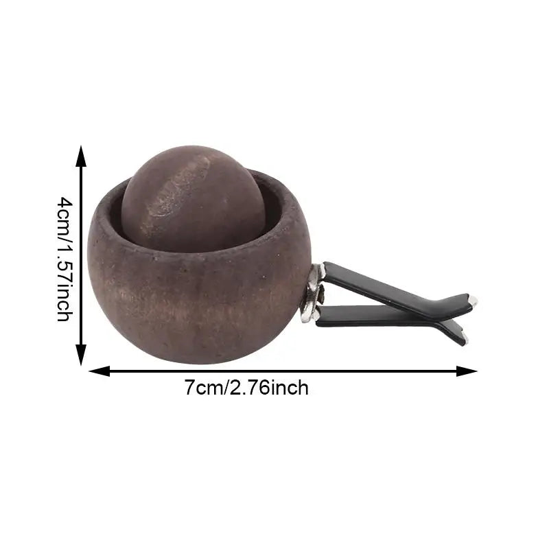 New Handmade Car Mounted Circular Diffuser Wood Aromatherapy Natural Black Walnut Solid Wood for Car Air Conditioning Vents