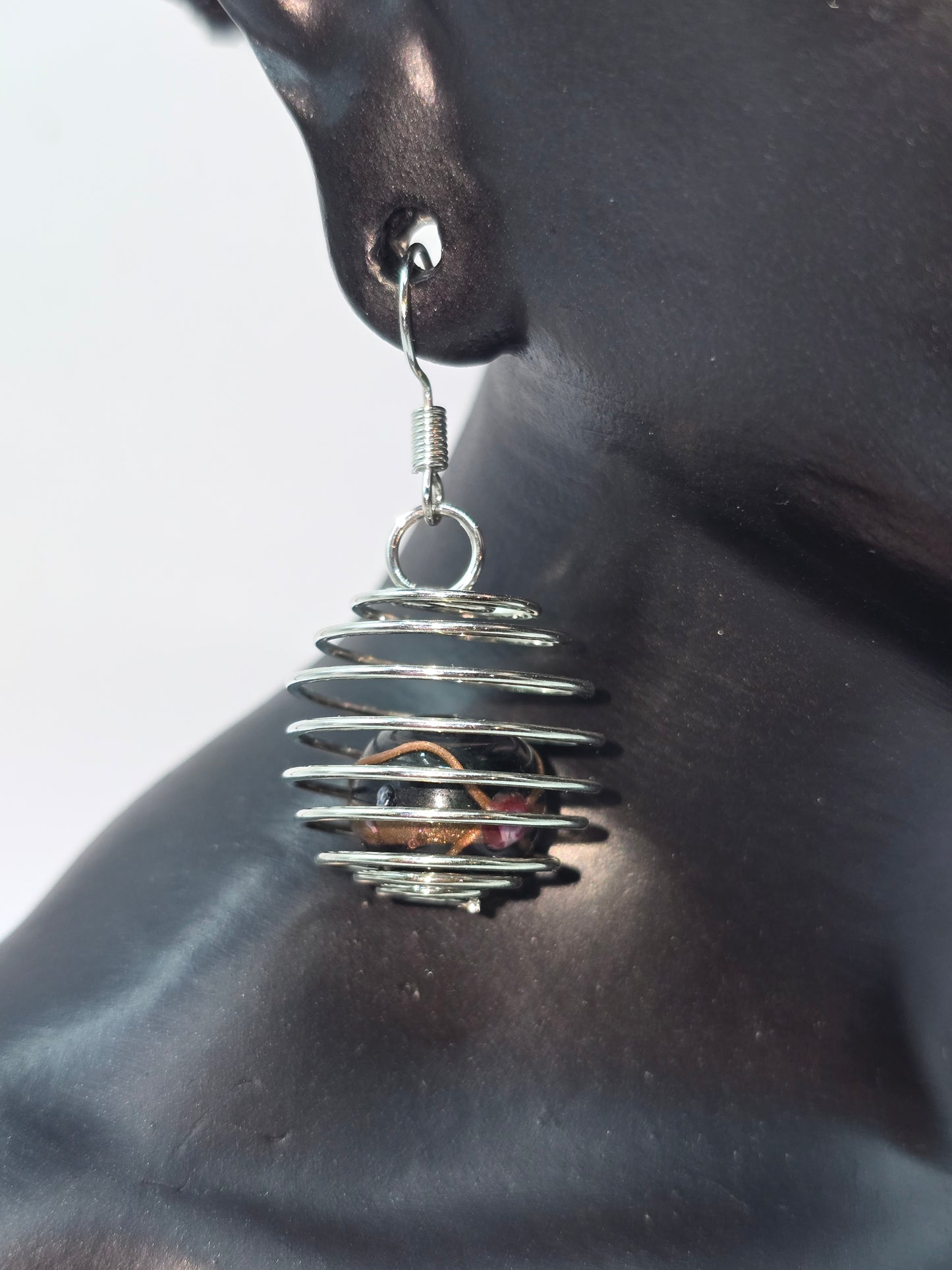 Caged Bead Earrings